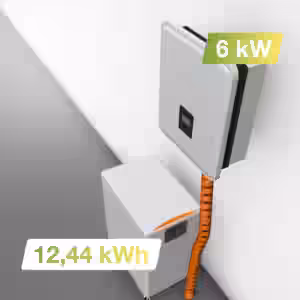 Sonnenkraft Hybridwechselrichter 6kW mit Speicher 12,44kWh inkl. Backup Schaltung
