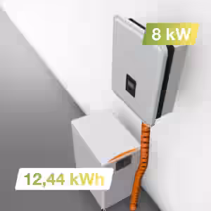Sonnenkraft Hybridwechselrichter 8kW mit Speicher 12,44kWh inkl. Backup Schaltung