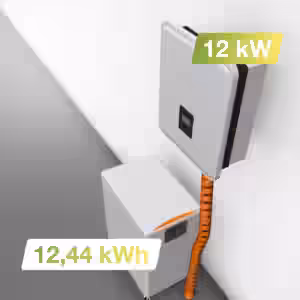 Sonnenkraft Hybridwechselrichter 12kW mit Speicher 12,44kWh inkl. Backup Schaltung