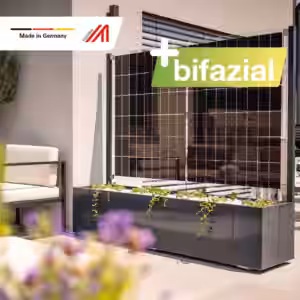 Solarpflanzkasten 420/400 Aluminium anthrazit bifazial "premium line"