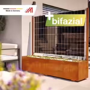 Solarpflanzkasten 420/400 Cortenstahl bifazial "premium line"