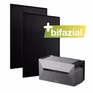 Balkonkraftwerk Basic 900/800 bifazial mit Balkonkraftwerkspeicher 1,60kWh "Anker SOLIX Solarbank 2 E1600 Pro"