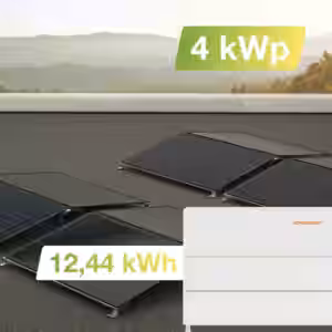 Solaranlage Flachdach 4 kWp mit Speicher 12,44 kWh