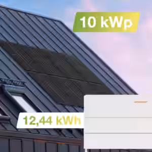 Solaranlage Universaldach 10 kWp mit Speicher 12,44 kWh