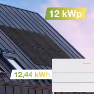 Solaranlage Universaldach 12 kWp mit Speicher 12,44 kWh