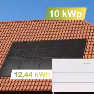 Solaranlage Ziegeldach 10 kWp mit Speicher 12,44 kWh