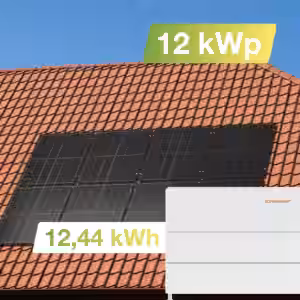 Solaranlage Ziegeldach 12 kWp mit Speicher 12,44 kWh