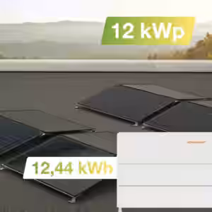 Solaranlage Flachdach 12 kWp mit Speicher 12,44 kWh
