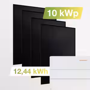 Solaranlage 10 kWp mit Speicher 12,44 kWh ohne Halterung