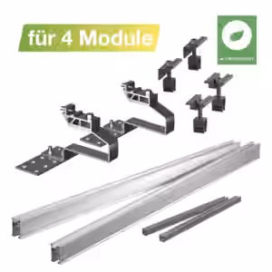 Ziegeldachbefestigung Grundset & Erweiterung für 4 Module