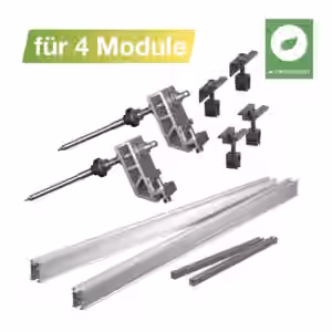 Universaldachbefestigung Grundset & Erweiterung für 4 Module