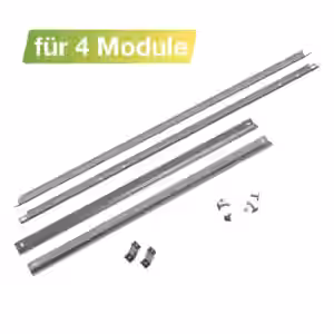 Wandbefestigung für 4 Module zur Hochkantmontage