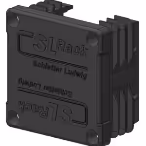Schletter Kunststoff-Endkappe RAIL 40, schwarz, 40x40 mm, mit Öffnungen für die Entwässerung 94640-05