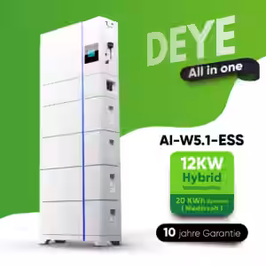 Innovative Energieverwaltung für Zuhause und Unternehmen Das All-in-One-Energiespeichersystem AI-W5.1-ESS (LV) steht für eine neue Ära der Energieverwaltung. Mit diesem fortschrittlichen System wird die effiziente Nutzung und Speicherung von Energie in Ihrem Zuhause oder Unternehmen kinderleicht. Der integrierte 12 kW Dreiphasen-Hybrid-Wechselrichter in Kombination mit modularen Lithium-Eisenphosphat-Batterien bietet Ihnen nicht nur hohe Leistung
