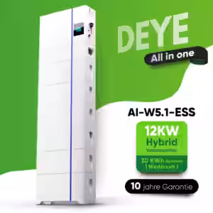 Innovative Energieverwaltung für Zuhause und Unternehmen Das All-in-One-Energiespeichersystem AI-W5.1-ESS (LV) steht für eine neue Ära der Energieverwaltung. Mit diesem fortschrittlichen System wird die effiziente Nutzung und Speicherung von Energie in Ihrem Zuhause oder Unternehmen kinderleicht. Der integrierte 12 kW Dreiphasen-Hybrid-Wechselrichter in Kombination mit modularen Lithium-Eisenphosphat-Batterien bietet Ihnen nicht nur hohe Leistung