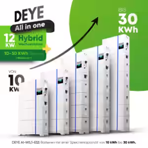 Innovative Energieverwaltung für Zuhause und Unternehmen Das All-in-One-Energiespeichersystem AI-W5.1-ESS (LV) steht für eine neue Ära der Energieverwaltung. Mit diesem fortschrittlichen System wird die effiziente Nutzung und Speicherung von Energie in Ihrem Zuhause oder Unternehmen kinderleicht. Der integrierte 12 kW Dreiphasen-Hybrid-Wechselrichter in Kombination mit modularen Lithium-Eisenphosphat-Batterien bietet Ihnen nicht nur hohe Leistung