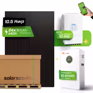 Solarscouts 10,56 kWp Komplettset Photovoltaikanlage | Bifacial & Fullblack| 10 kW Deye | 10 kWh Felicity Speicher