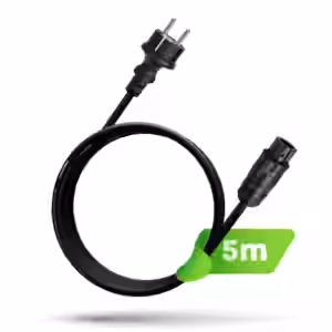 Das Kabel ist zum Anschluss Ihres Wechselrichters mit der SchuKo Steckdose vorgesehen. Produktbeschreibung: Länge: 5 Meter Gummikabel: H07RN-F Farbe: Schwarz Spannung: 250 V / 16 A Schutzart: IP44 Aderquerschnitt: 1