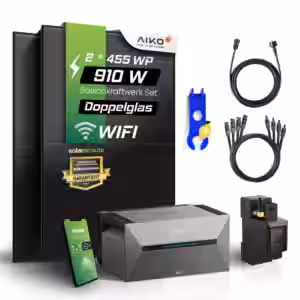 Solarbank 2 E1600 ProSolarbank 2 E1600 ProSolarbank 2 E1600 ProSolarbank 2 E1600 Pro Anker Solarbank 2 E1600 Pro Maximale Erträge – mit mehr Modulen & Batterien Hol die maximale Leistung aus deinem Balkonkraftwerk mit der All-in-One-Speicherlösung von Anker mit integriertem 800-W-Wechselrichter. Schließe bis zu acht Solarmodule an und erweitere den Speicher bei Bedarf ganz simpel mit Erweiterungsbatterien. Bei einem Stromausfall kannst du wichtige Geräte bis 1000W an der Notsteckdose betreiben. Regulär kannst du bis zu vier Solarmodule anschließen. Bei Bedarf ist der Anschluss von bis zu acht Solarmodulen möglich – mithilfe von auswählbaren Y-Verbindern. Rüste den Speicher bei Bedarf mit bis zu fünf Erweiterungsbatterien nach und profitiere von einer Speicherkapazität von bis zu 9