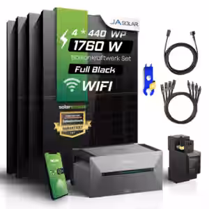 Solarbank 2 E1600 ProSolarbank 2 E1600 ProSolarbank 2 E1600 ProSolarbank 2 E1600 Pro Anker Solarbank 2 E1600 Pro Maximale Erträge – mit mehr Modulen & Batterien Hol dir die maximale Leistung aus deinem Balkonkraftwerk mit der All-in-One-Speicherlösung von Anker mit integriertem 800-W-Wechselrichter. Schließe bis zu acht Solarmodule an und erweitere den Speicher bei Bedarf ganz simpel mit Erweiterungsbatterien. Bei einem Stromausfall kannst du wichtige Geräte bis 1000W an der Notsteckdose betreiben. Regulär kannst du bis zu vier Solarmodule anschließen. Bei Bedarf ist der Anschluss von bis zu acht Solarmodulen möglich – mithilfe von auswählbaren Y-Verbindern. Rüste den Speicher bei Bedarf mit bis zu fünf Erweiterungsbatterien nach und profitiere von einer Speicherkapazität von bis zu 9