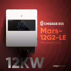 Leistungsstarker Wechselrichter für anspruchsvolle Energiesysteme Die Wechselrichter der Mars G2-LE Serie bieten eine fortschrittliche Lösung für moderne Energieanforderungen. Mit einer Kapazität von bis zu 14 kW im dreiphasigen Betrieb kombinieren sie Effizienz und Vielseitigkeit in einem robusten Design. Ein farbiges 7-Zoll-Touchscreen-Display ermöglicht eine intuitive Bedienung