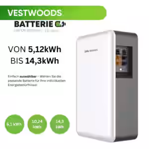 Individuelle Energiespeicherung nach Ihrem Bedarf Die Vestwoods VE-Serie ermöglicht eine individuelle Anpassung der Speicherkapazität zwischen 5