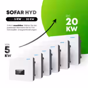 Fortschrittliche Energieverwaltung für moderne Anforderungen Der dreiphasige Energiespeicher-Wechselrichter HYD 5-20KTL-3PH überzeugt durch seine innovative Technologie und bietet eine ideale Lösung für Haushalte und Gewerbe. Mit Unterstützung von Notstrom-Ausgängen