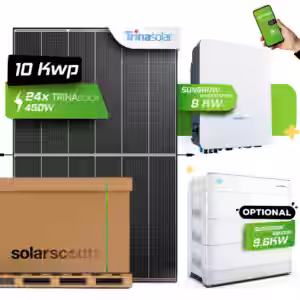 Effiziente Solarenergie für nachhaltige Stromversorgung Mit einer Kombination aus 24  leistungsstarken Trina Solar 450W Glas-Glas-Modulen und dem Sungrow SH 10.0 RT-20 Hybrid-Wechselrichter bietet diese Solaranlage eine optimale Lösung für Eigenheime und Gewerbe. Die hochmodernen Solarmodule von Trina Solar zeichnen sich durch ihre hohe Effizienz von 22