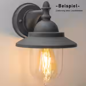 Wandleuchte Toskana Grau IP54 E27 Leuchtmittel